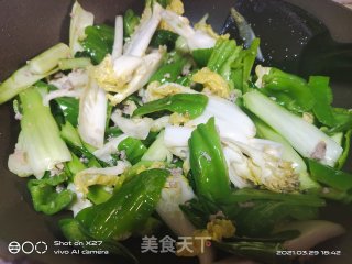 青椒炒肉末的做法步骤：6