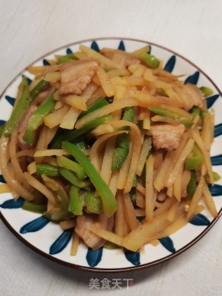 青椒炒土豆丝的做法步骤：7
