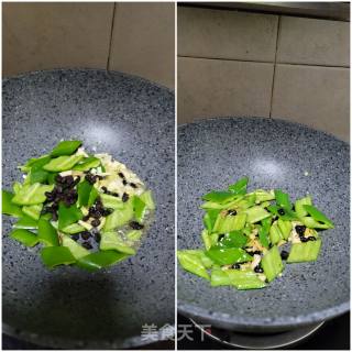 青椒豆鼓炒黄花鱼的做法步骤：6