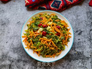 蒜瓣辣椒炒胡萝卜面条菜的做法步骤：17