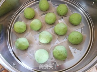 冬菇马蹄腊肠馅青团的做法步骤：22