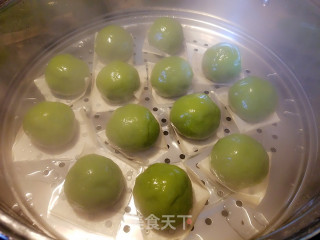 冬菇马蹄腊肠馅青团的做法步骤：23