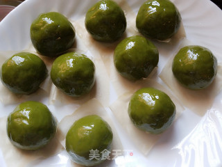 冬菇马蹄腊肠馅青团的做法步骤：24