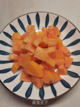 木瓜糖水的做法步骤：1