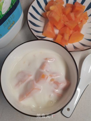 木瓜酸奶的做法步骤：3