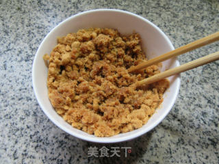 肉松咸蛋黄馅青团的做法步骤：4