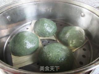 肉松咸蛋黄馅青团的做法步骤：12