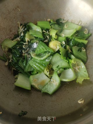 虾米炒盖菜的做法步骤：7