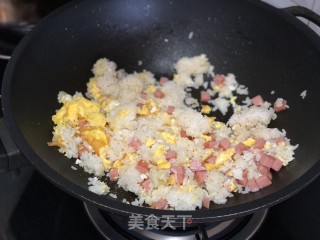 火腿玉米焗饭的做法步骤：4