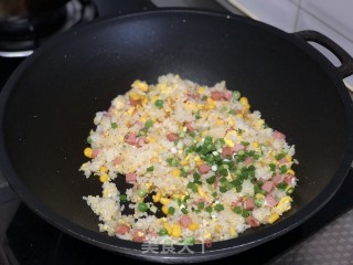 火腿玉米焗饭的做法步骤：5