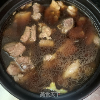鹿茸菇焖排骨的做法步骤：7