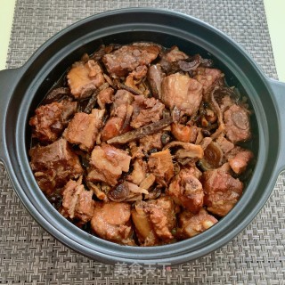 鹿茸菇焖排骨的做法步骤：10