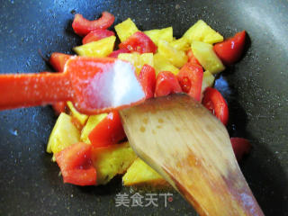 菠萝炒番茄的做法步骤：4