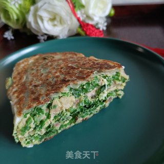 手抓饼版韭菜盒子的做法步骤：21