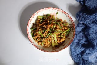 豆角芹菜鸡肉丁炒饭的做法步骤：6