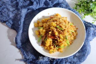 菠萝辣味炒饭的做法步骤：8