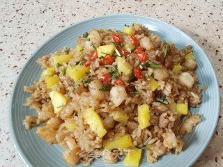 虾仁菠萝炒饭的做法步骤：14