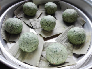 椰蓉花生芝麻艾粑粑的做法步骤：6