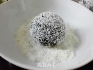 椰蓉花生芝麻艾粑粑的做法步骤：7