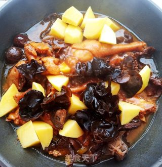 红烧鸡肉烩菜的做法步骤：14