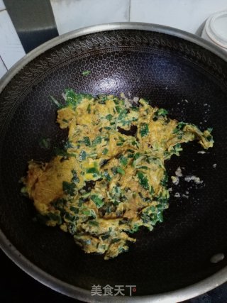 韭菜煎蛋的做法步骤：6