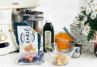 清明节必吃的踏青果，海苔肉松青团的做法步骤：1