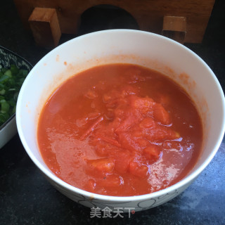油泼茄汁抻面的做法步骤：6