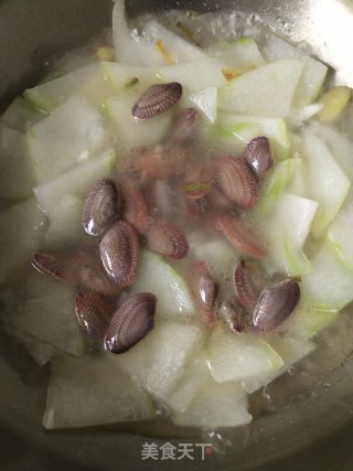油蛤冬瓜汤的做法步骤：6