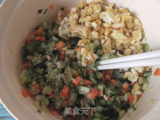 黄瓜鸡蛋馅锅贴的做法步骤：5
