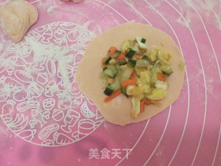 黄瓜鸡蛋馅锅贴的做法步骤：6