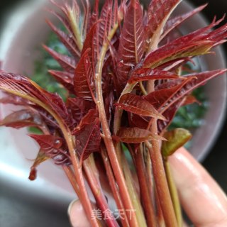 肉丁香椿拌豌豆的做法步骤：5