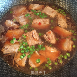 糖醋烧豌豆排骨的做法步骤：9