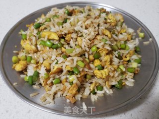 蒜苔鸭蛋炒米的做法步骤：9
