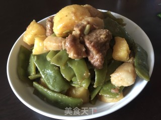 东北扁豆炖上肉的做法步骤：11