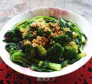 蒜香菜芯西兰花的做法步骤：7
