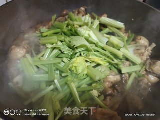 芹菜蘑菇烧鸡的做法步骤：6