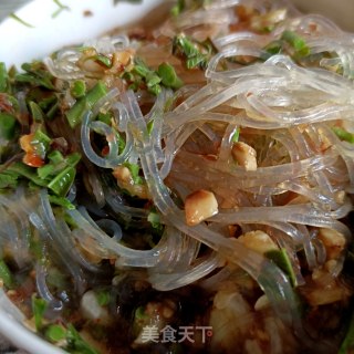 “嗦粉”蒜香煎蛋绿豆粉的做法步骤：20
