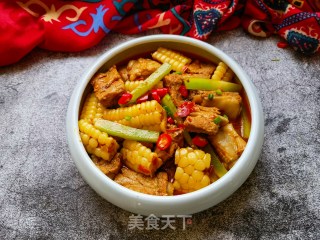 糯玉米莴笋炖排骨的做法步骤：23