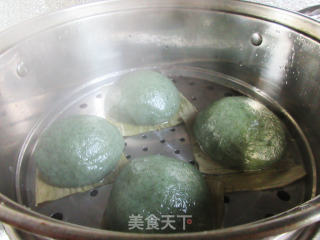 奶黄馅青团的做法步骤：10