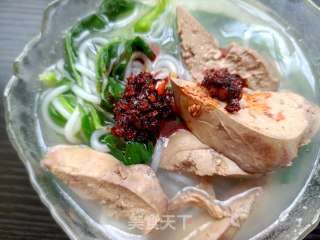 “嗦粉”菠菜鸡肝米粉的做法步骤：13