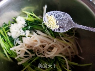 黑豆苗拌金针菇的做法步骤：9