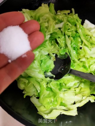 清炒圆白菜的做法步骤：6