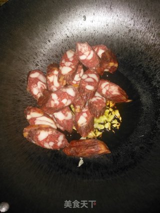 芦笋炒腊肠的做法步骤：5