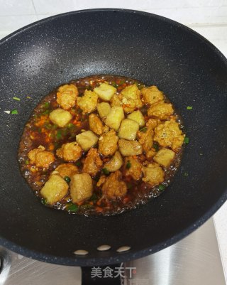 鸡肉丸烧豆腐泡的做法步骤：10