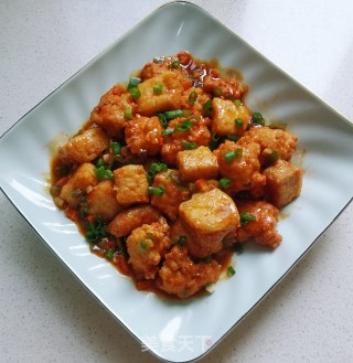 鸡肉丸烧豆腐泡的做法步骤：12