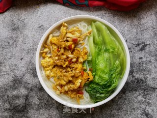 蒜蓉鸡蛋汤米粉的做法步骤：15