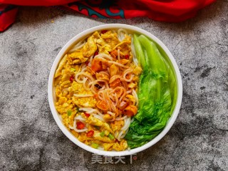 蒜蓉鸡蛋汤米粉的做法步骤：16