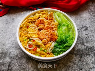 蒜蓉鸡蛋汤米粉的做法步骤：17