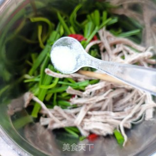 蒜苗拌肉丝的做法步骤：6