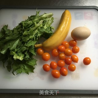 香蕉圣女果鸡蛋沙拉的做法步骤：1